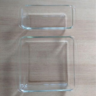Pyrex - iwakiイワキ　ガラス　角型＆パウンドケーキ型セット