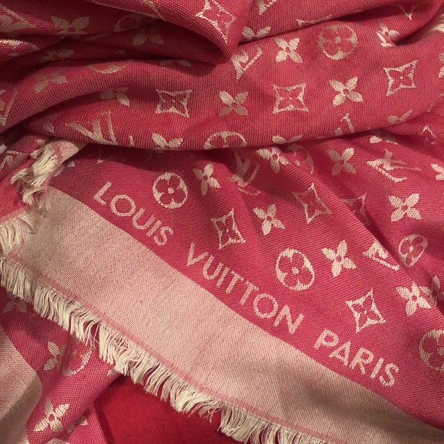 LOUIS VUITTON カシミアシルク大判ショール 小物 マフラー/ショール