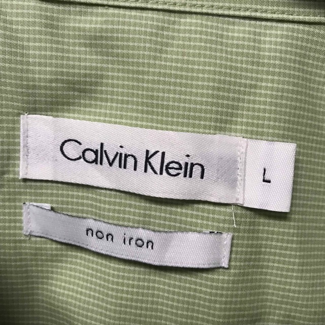 Calvin Klein(カルバンクライン)の【希少】カルバンクライン CK 長袖シャツ L 緑 ヴィンテージ メンズのトップス(シャツ)の商品写真