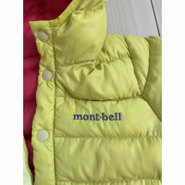 mont bell(モンベル)のモンベル　ダウン　リバーシブル　80cm ベビー　収納袋付き キッズ/ベビー/マタニティのベビー服(~85cm)(ジャケット/コート)の商品写真