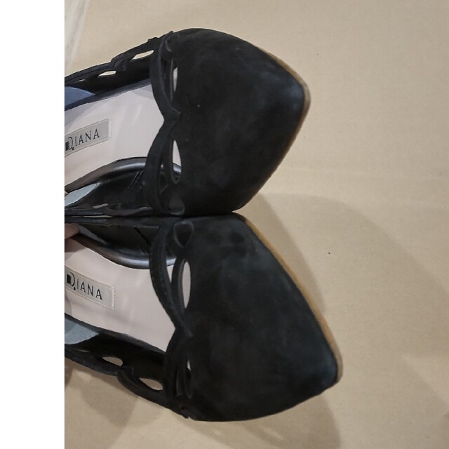 DIANA(ダイアナ)のDIANA　パンプス　スエード　黒　23.5 レディースの靴/シューズ(ハイヒール/パンプス)の商品写真