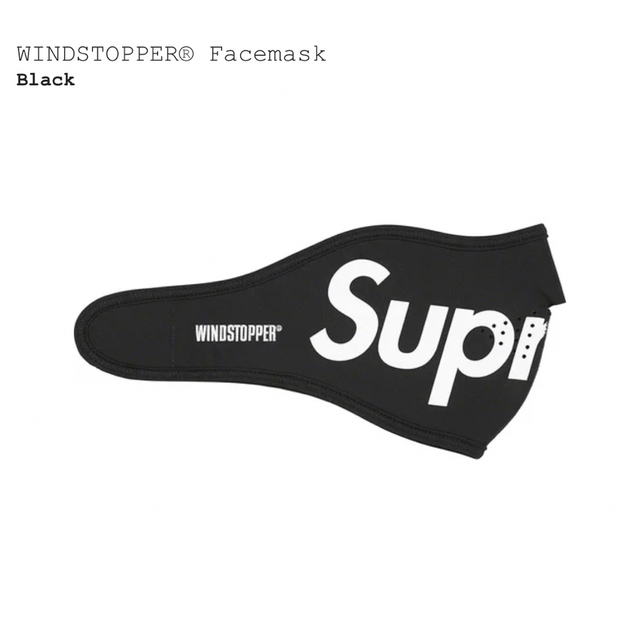 supreme WINDSTOPPER Facemask Black 黒