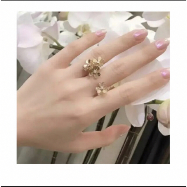 お花　リング　フラワー　ゴールド　インスタ人気❣️ レディースのアクセサリー(リング(指輪))の商品写真