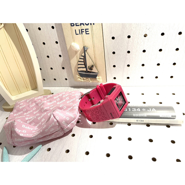 CASIO G-SHOCK Baby-G カスケット (ピンク豹柄) 美品 メンズの時計(腕時計(デジタル))の商品写真