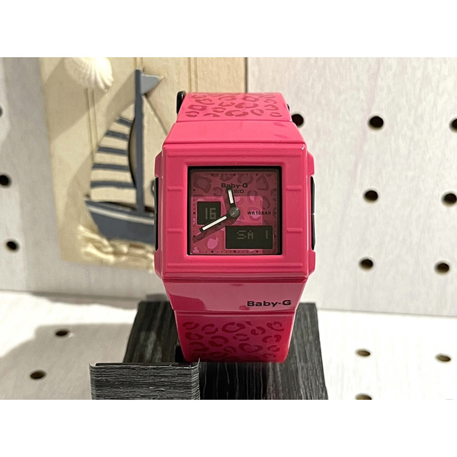 CASIO G-SHOCK Baby-G カスケット (ピンク豹柄) 美品