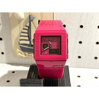 CASIO G-SHOCK Baby-G カスケット (ピンク豹柄) 美品(腕時計(デジタル))