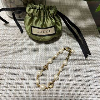 グッチ(Gucci)のGUCCI グッチ ブレスレット パール 美品(ブレスレット/バングル)