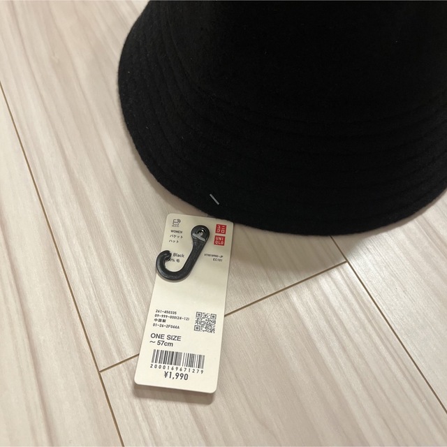 UNIQLO(ユニクロ)のUNIQLO バケットハット　ユニクロ　バケハ　ブラック　黒 レディースの帽子(その他)の商品写真