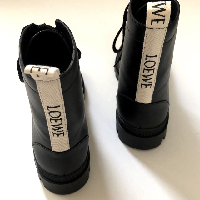 新品/40 正規品 LOEWE ロエベ コンバットブーツ ブーツ ブラック 黒