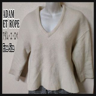 アダムエロぺ(Adam et Rope')のADAM ET ROPE 100％Wool レディースニットセーター フリー(ニット/セーター)