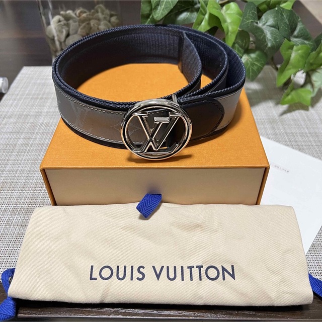 LOUIS VUITTON ルイ・ヴィトン ベルト モノグラム ブルー - ベルト