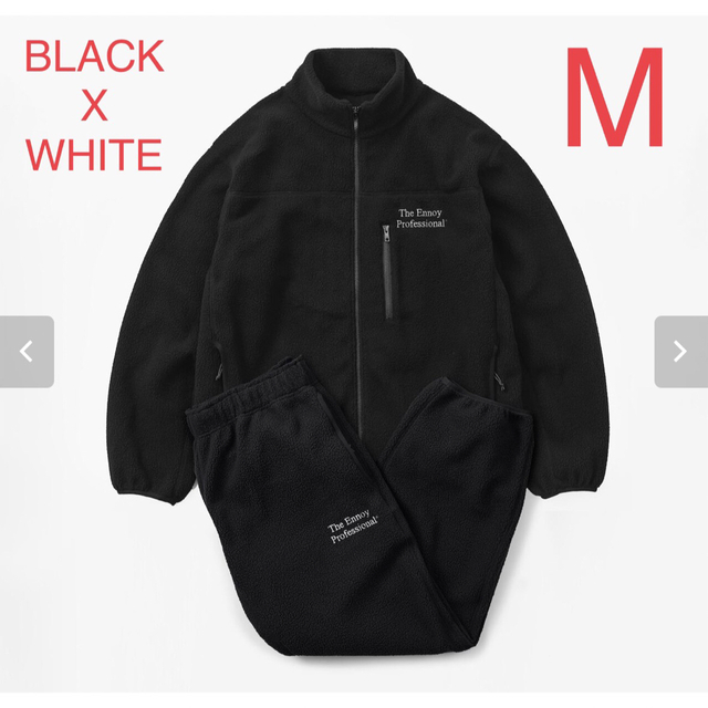 1LDK SELECT(ワンエルディーケーセレクト)の【新品】ennoy City Fleece BLACK × WHITE M メンズのジャケット/アウター(その他)の商品写真