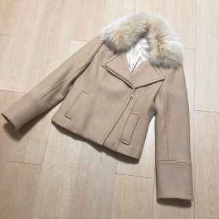 ウィルセレクション(WILLSELECTION)の美シルエット♡FOXファーライダースジャケット コート(ライダースジャケット)