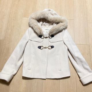 レッセパッセ(LAISSE PASSE)のレッセパッセ♡ファー付きダッフルコート♡アイボリー(ダッフルコート)