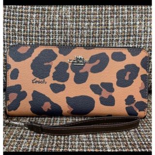 コーチ(COACH)の865 コーチ　長財布　ヒョウ柄　ひょう柄(財布)