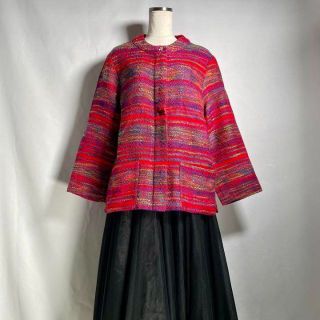 MISSONI - イタリー製 ミッソーニ ノーカラージャケット ジャガード織