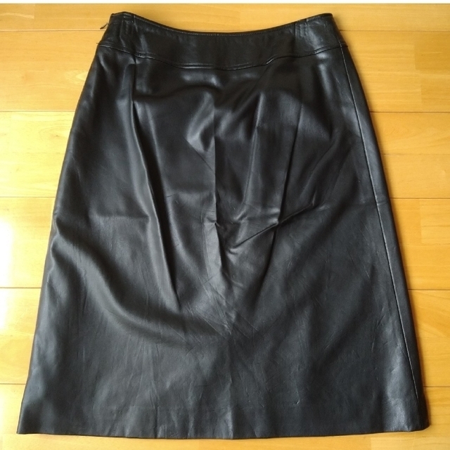 LANVIN COLLECTION(ランバンコレクション)の（5/19終了）フェイクレザー ランバンラコレクション スカート 38 ブラック レディースのスカート(その他)の商品写真