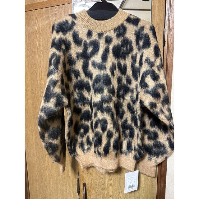 Ameri VINTAGE(アメリヴィンテージ)の新品　AMERI ⭐︎ KID MOHAIR LEOPARD KNIT キャメル レディースのトップス(ニット/セーター)の商品写真