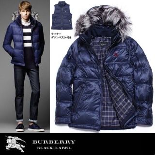 バーバリーブラックレーベル(BURBERRY BLACK LABEL)の新品バーバリーブラックレーベルフォックスファー付き4wayダウンジャケット(ダウンジャケット)