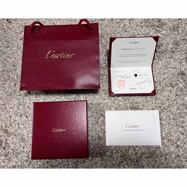 逆輸入 カルティエ ネックレス XS ホワイトゴールド 正規品 保証書つき