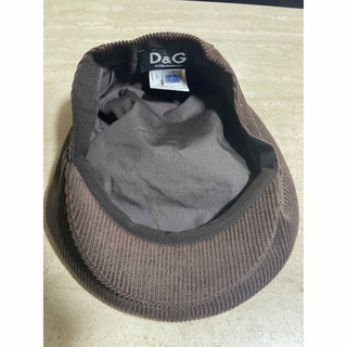 ディーアンドジー(D&G)のドルガバ　ユーデュロイハンティング帽　茶(ハンチング/ベレー帽)