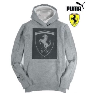 プーマ(PUMA)の【PUMA×Ferrari】プルオーバー パーカースウェット（メンズL・グレー）(パーカー)