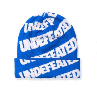 アンディフィーテッド(UNDEFEATED)の【新品】undefeated ニット帽 BLUE(ニット帽/ビーニー)