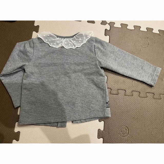 襟レース カーディガン 90㎝ キッズ/ベビー/マタニティのキッズ服女の子用(90cm~)(カーディガン)の商品写真