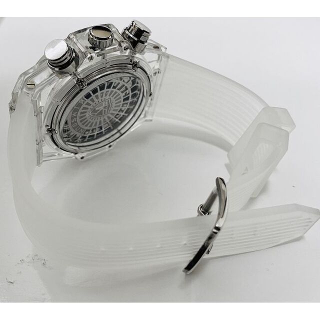 海外限定】 日本未発売KIMSDUN ラバーベルト スケルトンウォッチ メンズ 腕時計