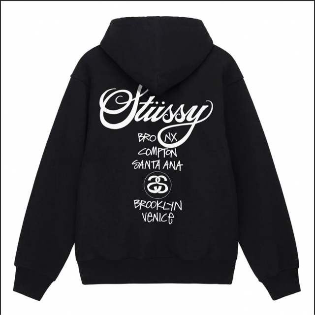 【値段交渉可】stussy パーカー world tour フーディ スウェット 1