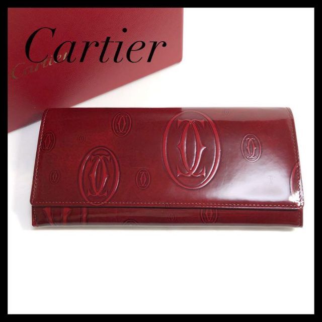 Cartier(カルティエ)の【未使用】カルティエ  ハッピーバースデー  長財布  レディース ボルドー レディースのファッション小物(財布)の商品写真