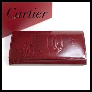カルティエ(Cartier)の【未使用】カルティエ  ハッピーバースデー  長財布  レディース ボルドー(財布)