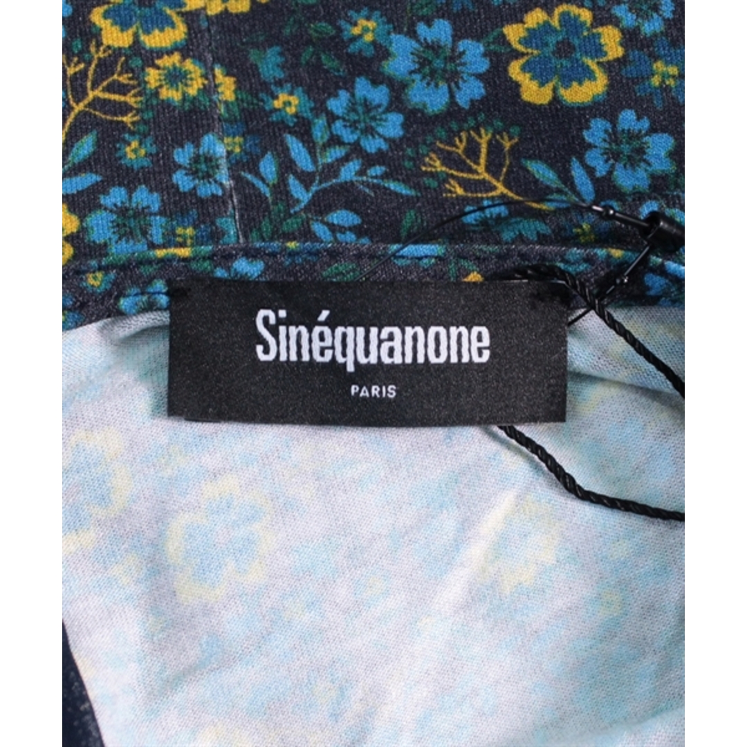 Sinequanone(シネカノン)のSinequanone ワンピース 1(S位) 黒系x水色x黄等(花柄) 【古着】【中古】 レディースのワンピース(ひざ丈ワンピース)の商品写真