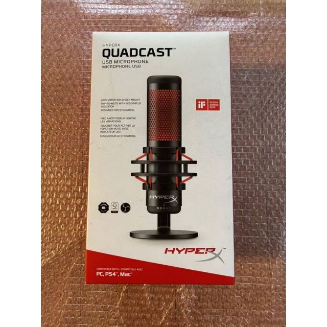 新品 HyperX QUADCAST スタンドアロンマイク USB PC PS4 - PC周辺機器