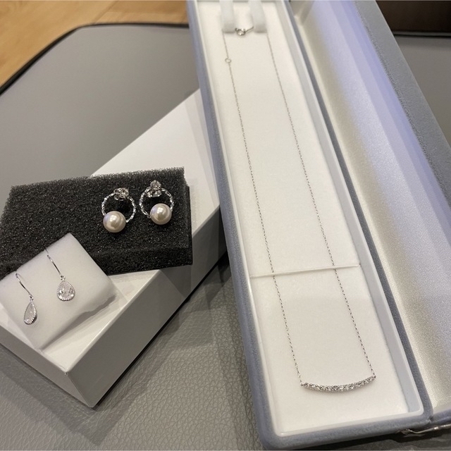 超新作】 【極美品】ダイヤモンド0.2ct ネックレス & ピアス 3点セット