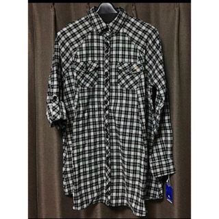 バーバリーブルーレーベル(BURBERRY BLUE LABEL)のバーバリーブルーレーベルＢＵＲＢＥＲＲＹ人気ブランドロゴ入タグ値下シャツワンピに(シャツ/ブラウス(長袖/七分))