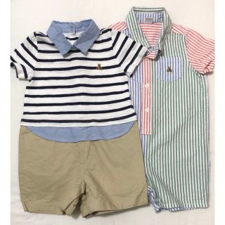 ベビーギャップ(babyGAP)のベビーギャップ　2点セット　ロンパース　ショートオール　半袖　  90㎝　(カバーオール)