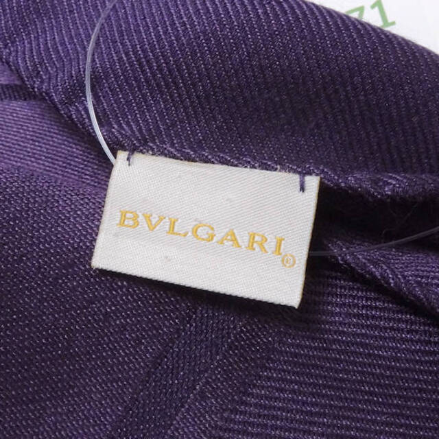 BVLGARI(ブルガリ)の BVLGARI ブルガリ ストール 1点 パープル シルク、ウール ショール マフラー ガンチーニ レディース AC1071C  レディースのファッション小物(マフラー/ショール)の商品写真