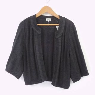 フォクシー(FOXEY)の美品 FOXEY BOUTIQUE フォクシー ボレロ 1点 ブラック 毛100％ カーディガン リボン 長袖 ニット トップス レディース AU1119A55 (カーディガン)