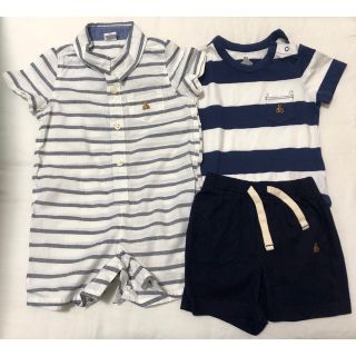 ベビーギャップ(babyGAP)のベビーギャップ 半袖ショートオール&ロンパース&ショートパンツ　３点セット(ロンパース)