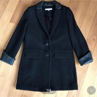 ザラ(ZARA)のZARA 異素材　コート　XS ブラック(その他)