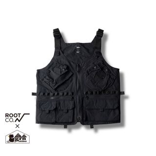 ジーアールエヌ(grn)のTEBURA VEST ROOT CO. (BLACK)(ベスト)