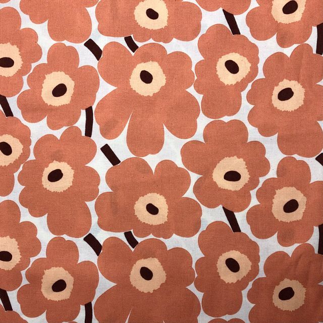 marimekko(マリメッコ)のmarimekko　カットクロス　ミニウニッコ　コットンオレンジ　全幅×49cm ハンドメイドの素材/材料(生地/糸)の商品写真