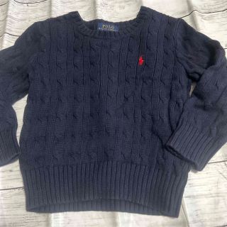 ポロラルフローレン(POLO RALPH LAUREN)のラルフローレン  ネイビー　トップス　コットンニット　100(ニット)