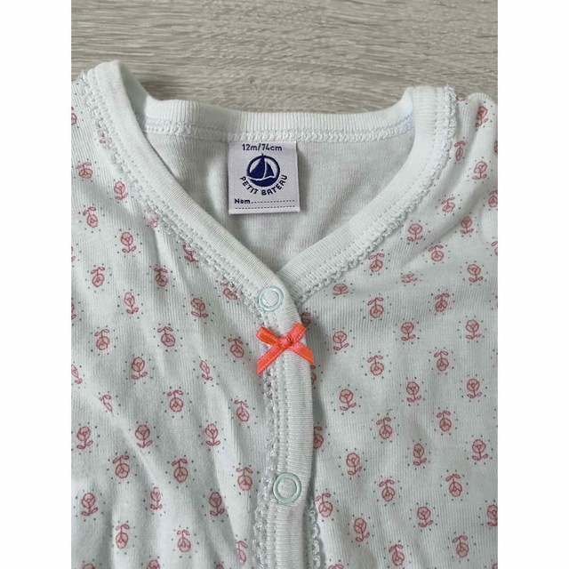 新品！PETIT BATEAU プチバトー  足付きロンパース カーディガン