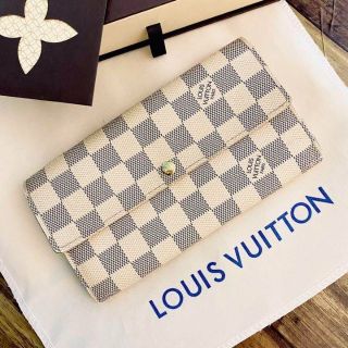 ルイヴィトン(LOUIS VUITTON)の美品　ルイヴィトン　長財布　ポルトフォイユ　サラ　ダミエアズール　最終価格(財布)