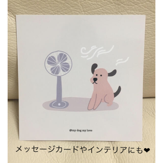 レア✨ メッセージカード インテリアにも❤︎ 風が気持ちいい 犬 人気完売品(キャラクターグッズ)