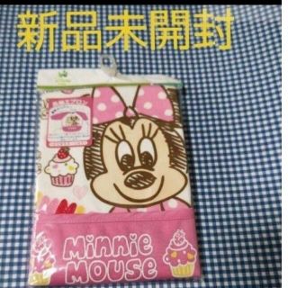 ディズニー(Disney)の長袖ディズニーお食事エプロン(ミニーマウス)(キャラクターグッズ)