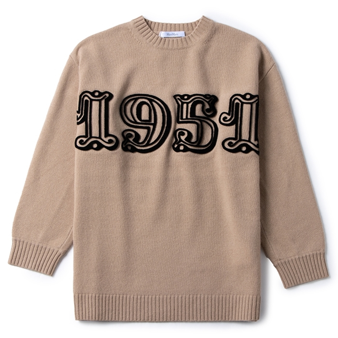 マックスマーラ MAX MARA ニット カシミヤ 1951 アニバーサリー MaxMaraGram ロゴ クルーネック 2313611431 0001 BEIGE