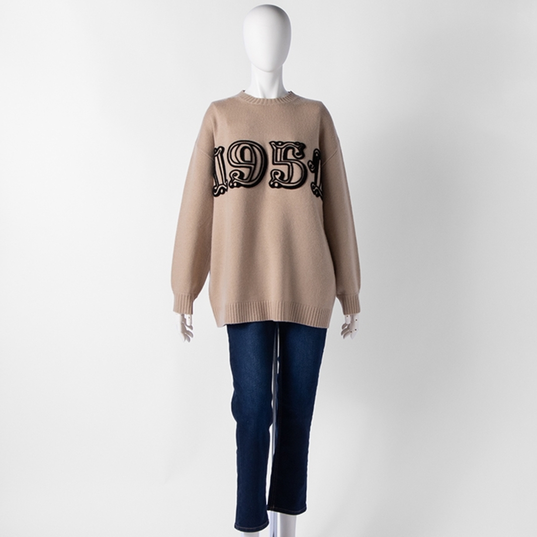 マックスマーラ MAX MARA ニット カシミヤ 1951 アニバーサリー MaxMaraGram ロゴ クルーネック 2313611431  0001 BEIGE